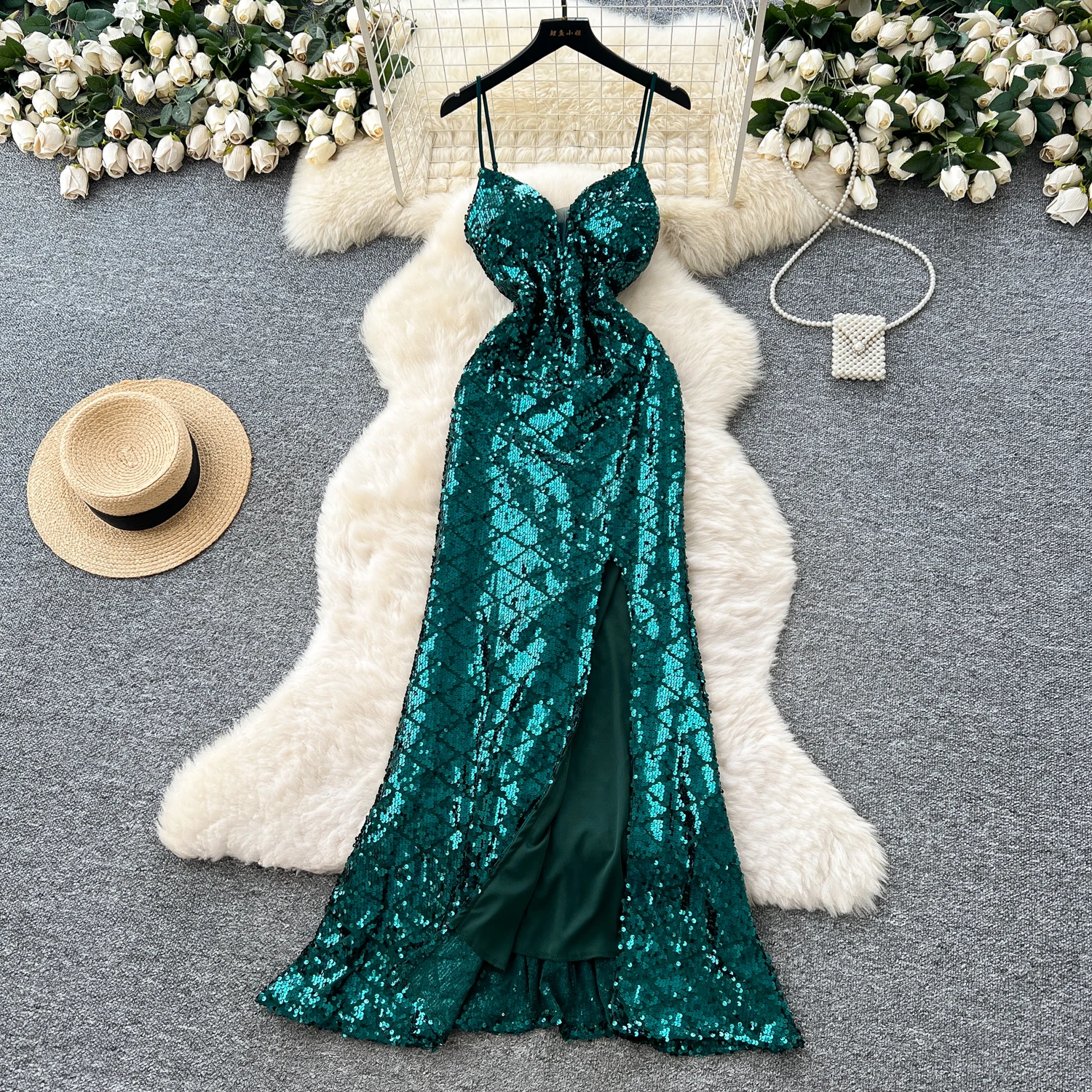 Chic vintage sleeveless pleated Elegant Fairy korean fashion Boho women clothing Long dress ceremony dresses
