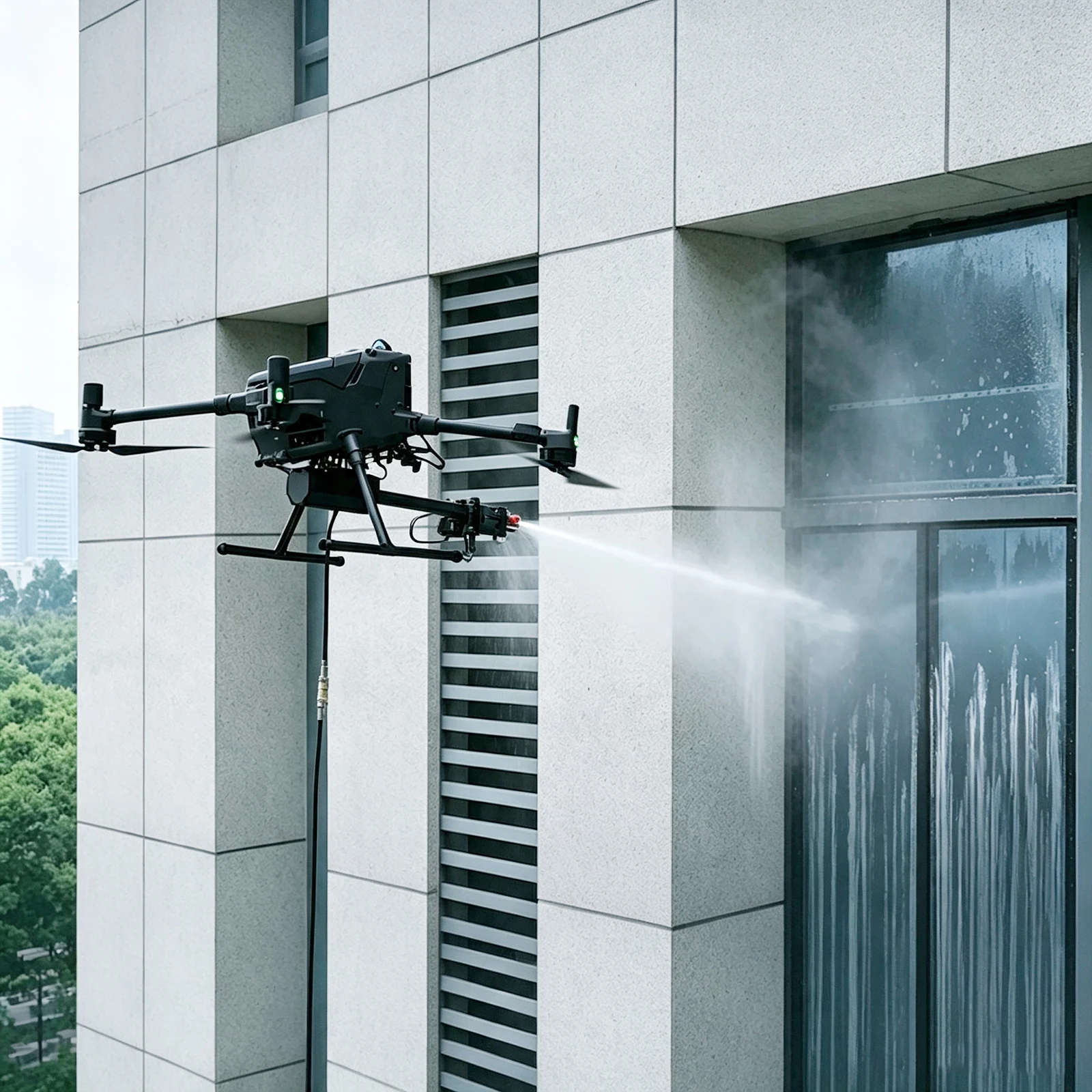 Switchable Facade Cleaning System Professional Curtain Wall Washing Equipment For High-rise Building
