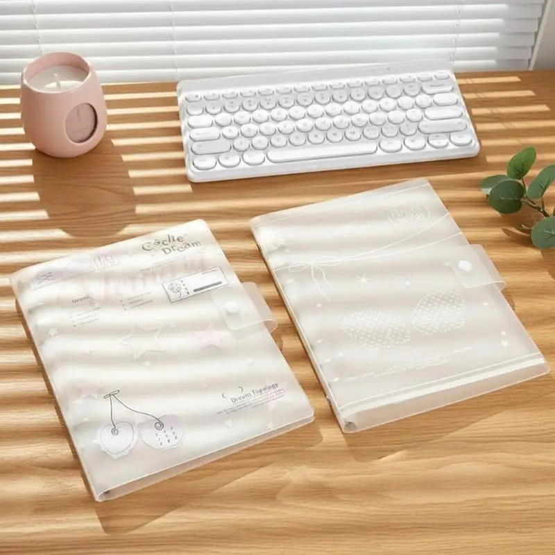 1/10Pcs Loose-Leaf Binder Organization Ins Style Ring Binder Notebook Scrub PP Inner Core Cover Note Book Journal Planner Office view 2