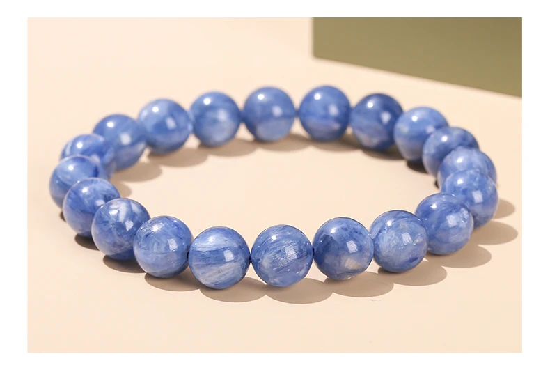 JD Natürliches Brasilianisches Kyanit-Armband Heilstein-Perlen für Frauen Männer Chakra-Energie Schmuck Armbänder Geschenk – Detail 5