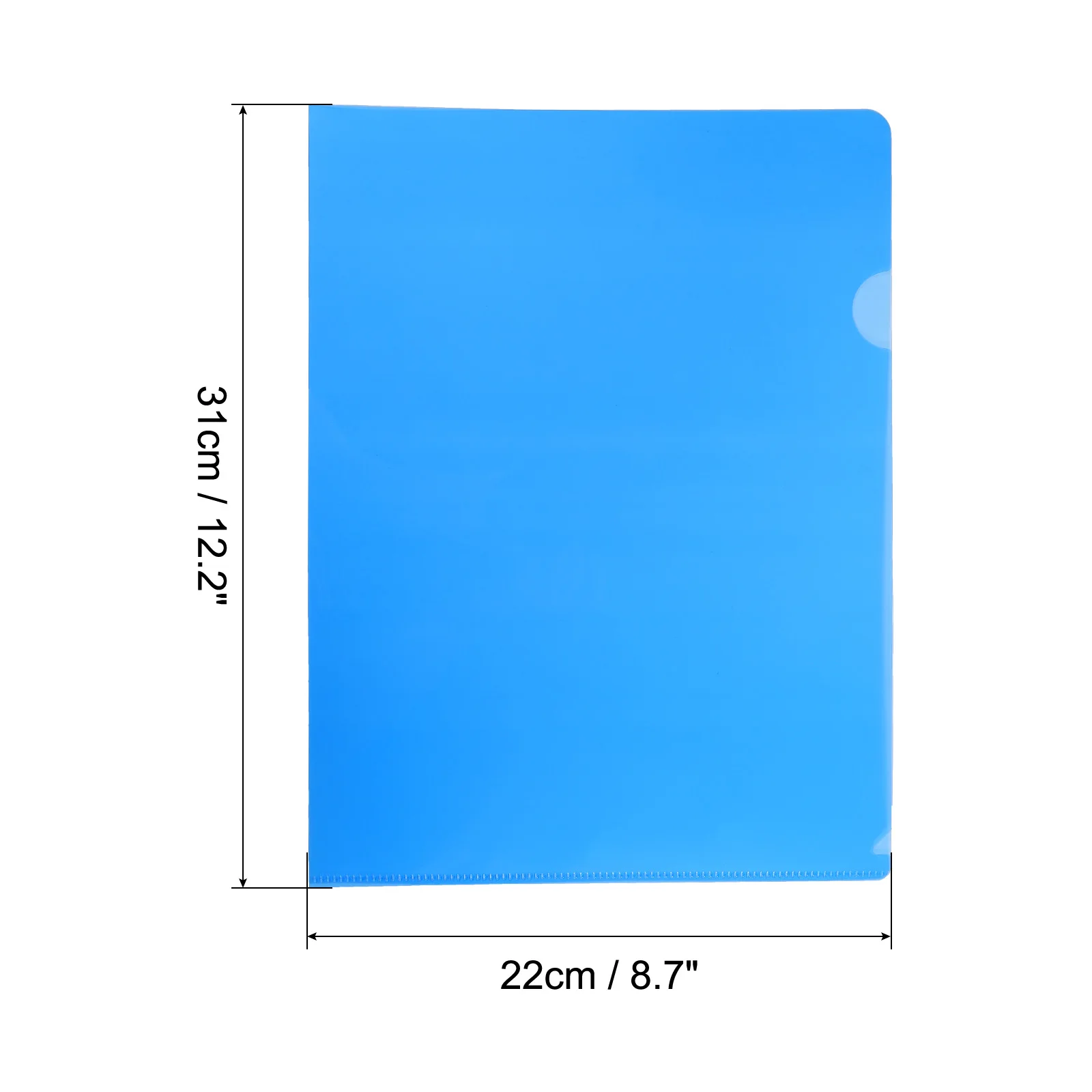 12/24Pcs A4 L Type Folders Plastic File Project Pockets Clear Paper Document Jacket Sleeve for School Office Supplies