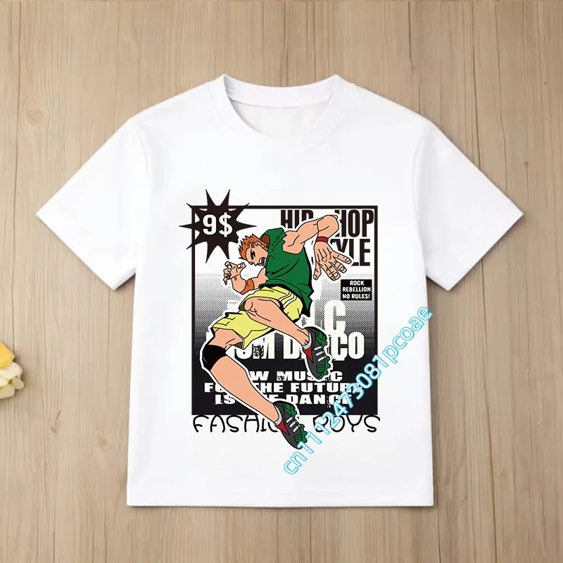 2026 New Style Cotton T-Shirt for Boys - Sports Shirt with Cartoon Print - Summer Short Sleeve - Family Style - Cartoon Print
