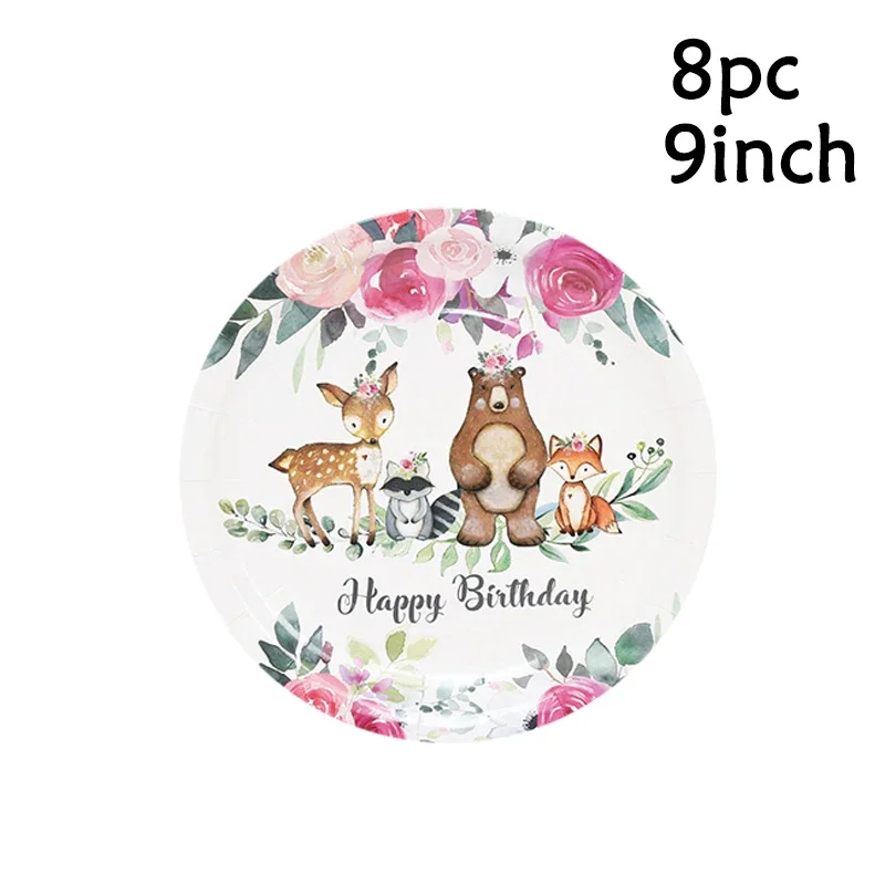 Wild One Tableware Animal Party Party Decor One 1st Birthday Party Decor Kids Safari Woodland Forest Theme Jungle Animal Decor