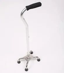 Aluminum medical Walking Aids sticks or Elderly Cane four legs crutch price walker for the disabled four-leg walking stick