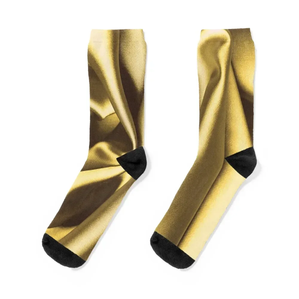 

Gorgeous golden silk fabric- fashion Socks Soccer crazy Girl'S Socks Men's