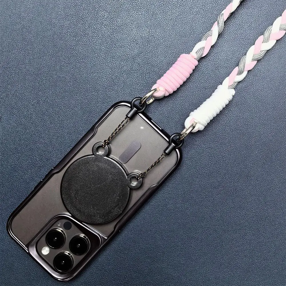 Creative Magnetic Phone Lanyard Stand Crossbody Chest Lanyard Mobile Phone Lanyard Bag Portable Girl Magnetic Mobile Phone