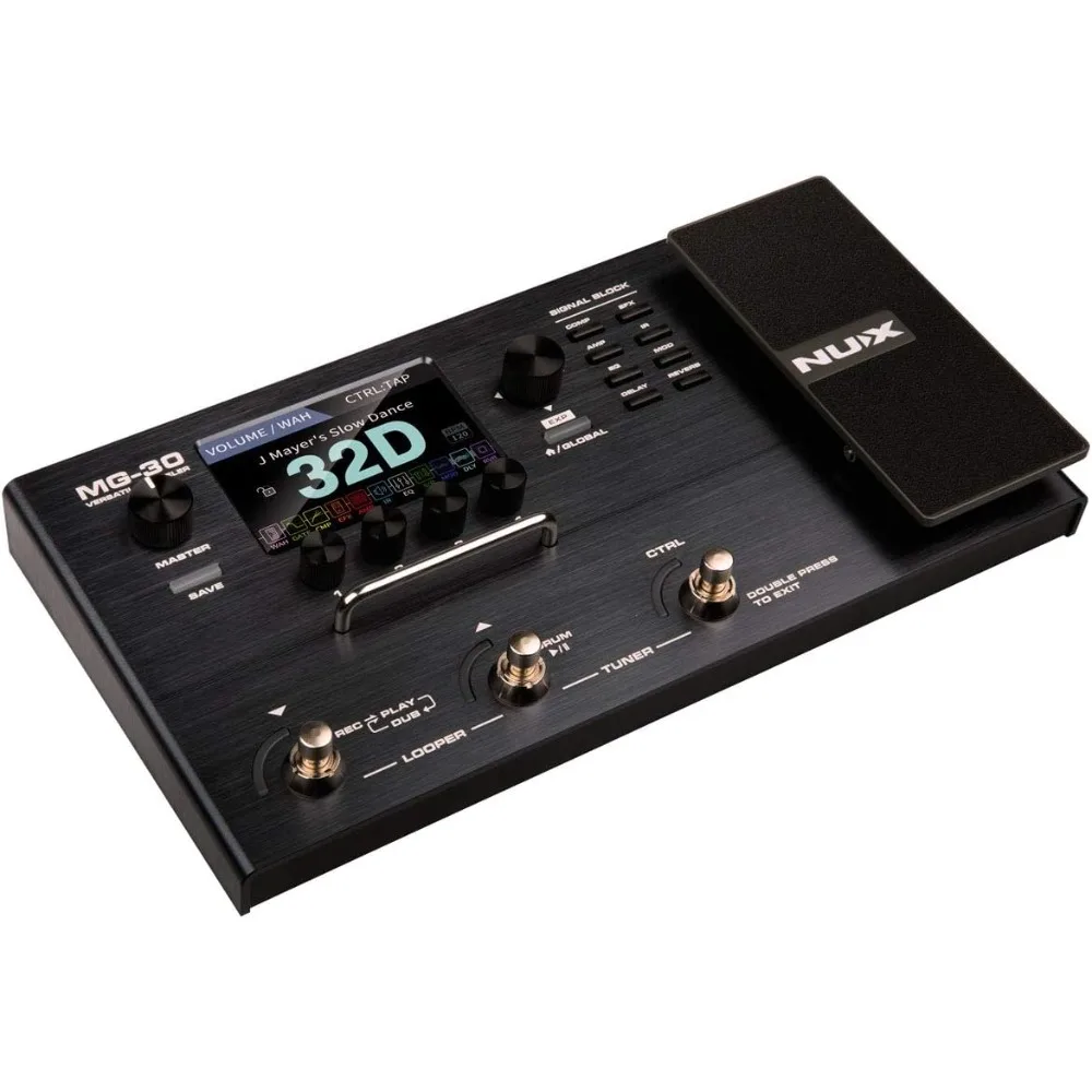 NUX MG-30 Guitar Multi-Effects Pedal Guitar/Bass/Acoustic Amp Modeling Processor, IR Loader, White-Box Algorithm, EFX