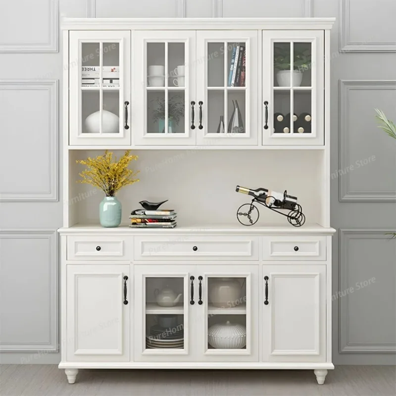 

French Style Vintage Kitchen Dining Room Console Table Stand Buffet Cabinet Cupboard Rustic Living Room White Wood Sideboard