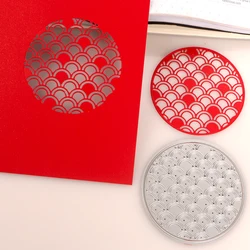 DUOFEN METAL CUTTING DIES Chinese Japanese Korea Happy New Year 2024 fish scales stencil DIY Scrapbook Paper Album