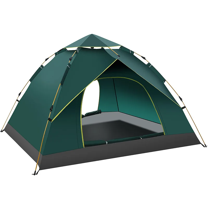 Fully Automatic Tent Outdoor 3-4P Thickened Rainproof Double Layer Tent Single and Double Camping Sun Protection Storm Shelter