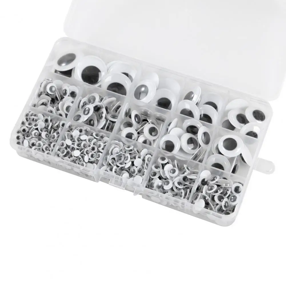 Diy Handmade Accessories Craft Eye Kit for Projects Colorful Self-adhesive Googly Eyes for Diy Crafts Plastic Craft for Greeting