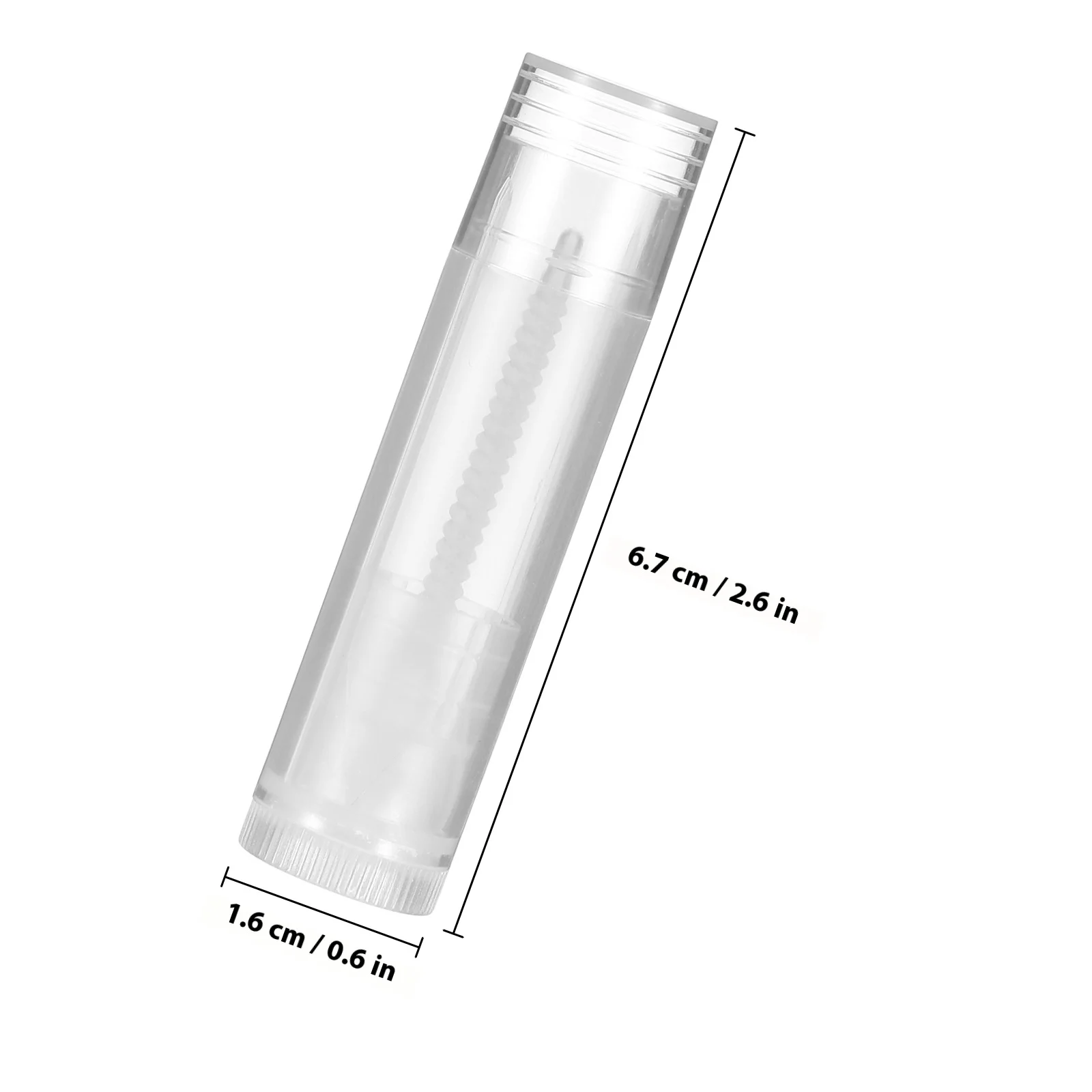 50 Peças de Tubos para Bálsamo Labial Transparentes, Recipientes Vazios com Tampa de Roda para Armazenamento de Batom DIY
