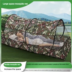 Portable Mosquito Net Tent Pop Up No Installation Required Suitable for Outdoor Camping Travel Cycling Camouflage Style