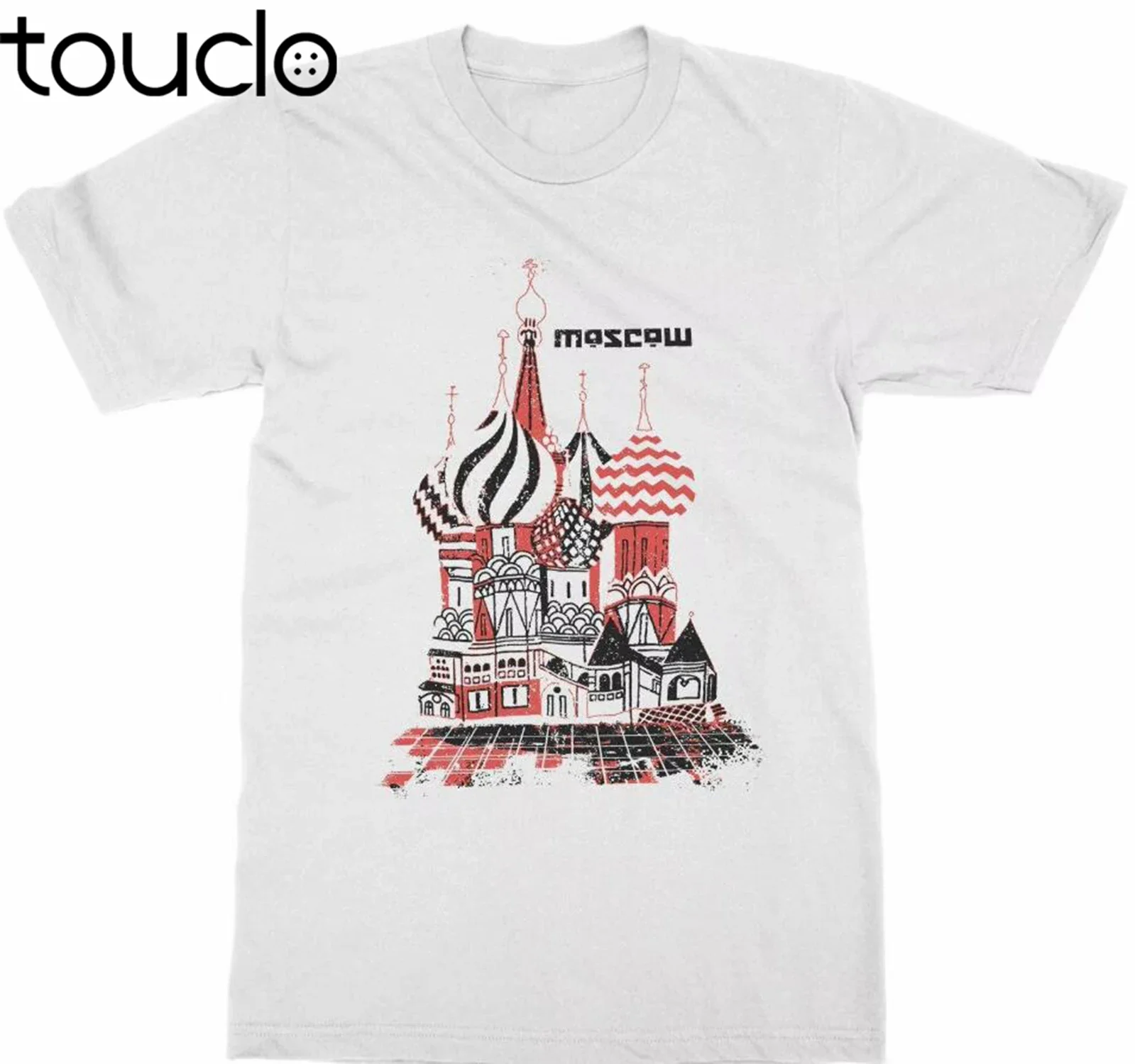 Moscow Russia Red Square T-Shirt World City Travel Passport Plane Vacation Men'S Lastest  Simple Style Design Men T-Shirt
