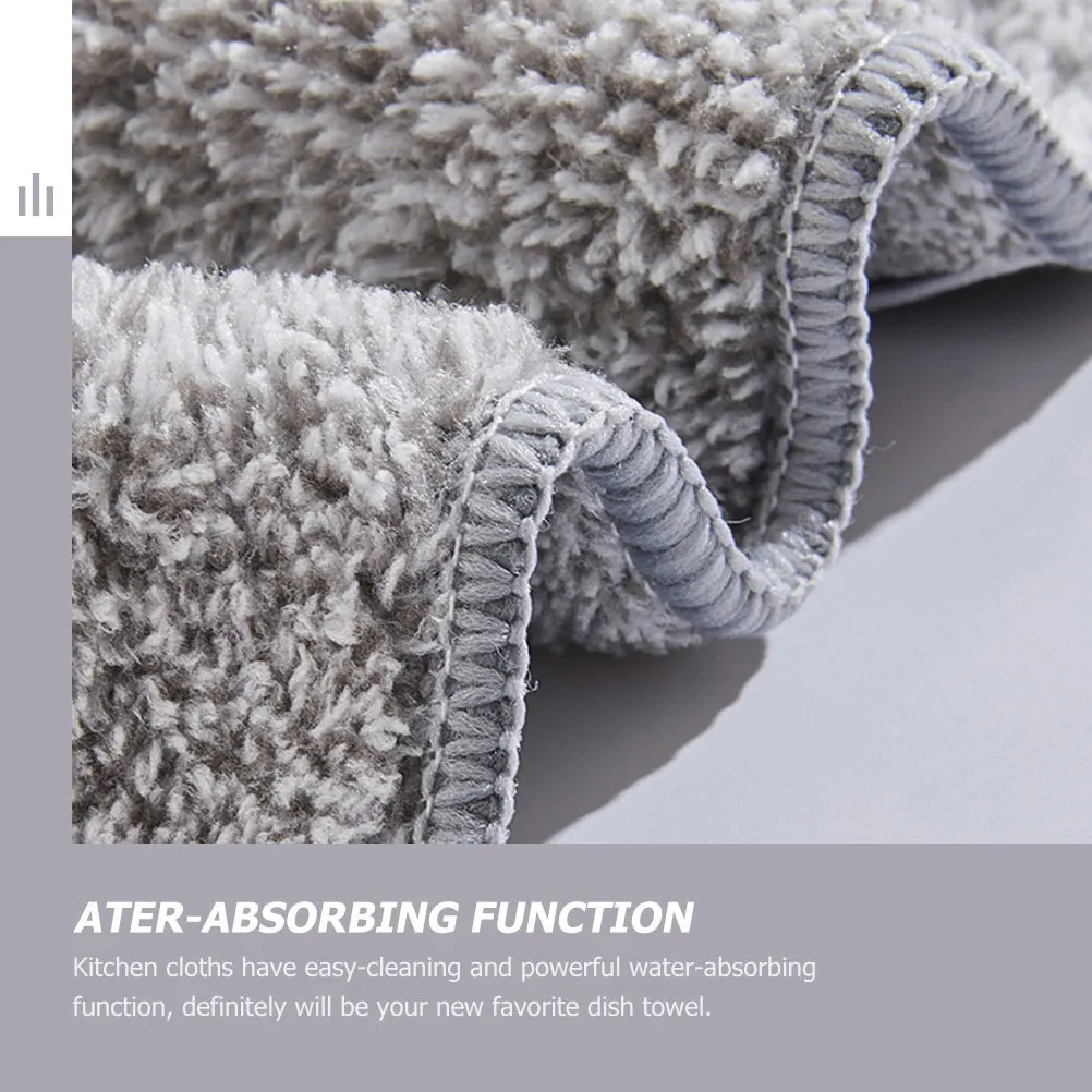 

10pcs Dish Cloth Kitchen Cleaning Absorbent Microfiber Towel For Household Furniture Windows Oil Stain Multi-Function Wash