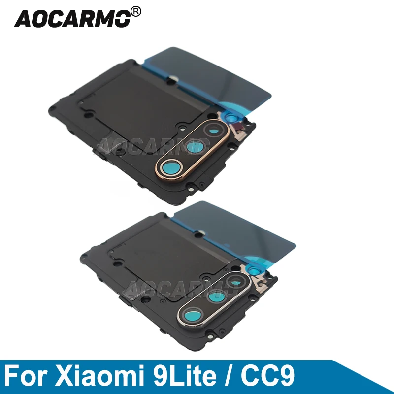 Aocarmo For Xiaomi CC9 / For Mi 9 Lite Main Board Cover And NFC Signal Module Back Camera Lens Frame Gold / Silver Replacament