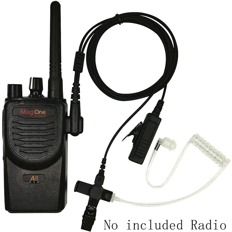 RISENEK-Cuffie per tubi acustici con mic e PPT, per Motorola Walkie Talkie, MU12, CP200, GP2000, XU1100, PRO1150, 2 Pin