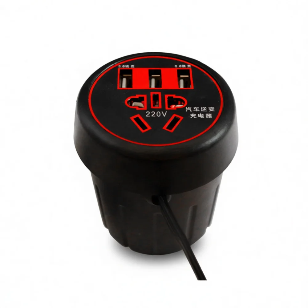 yueqi-ユニバーサルカーインバーター-12v-24v-から-220v-電圧アダプター-カップ型電源コンバーター-長距離トラック運転に必須