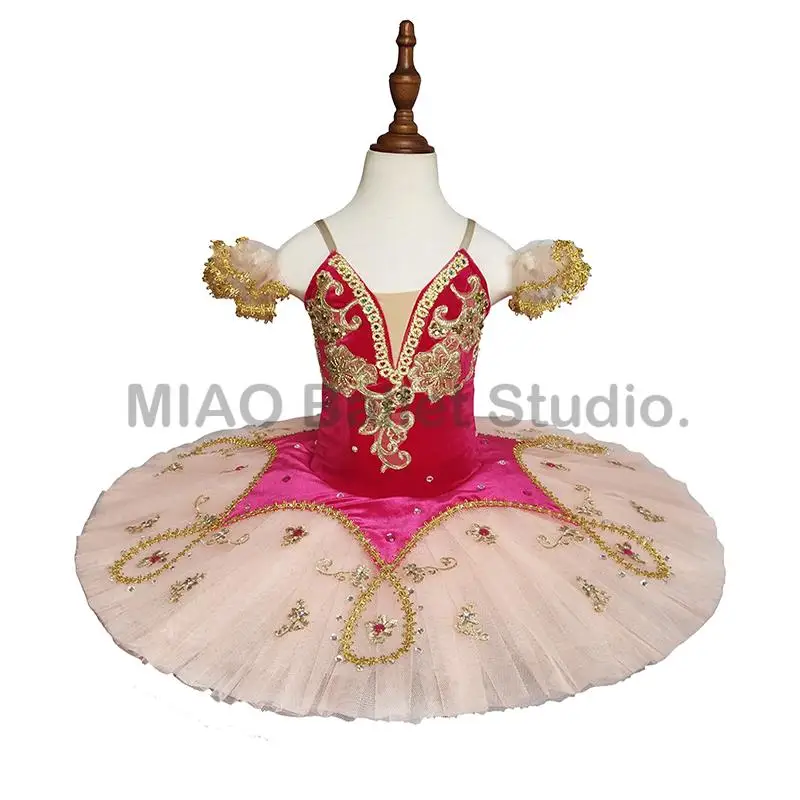 Rose Red Peach ballet Costume Nutcracker Ballet Variations Professional Tutus YAGP Competition Stage Costume for women 0028