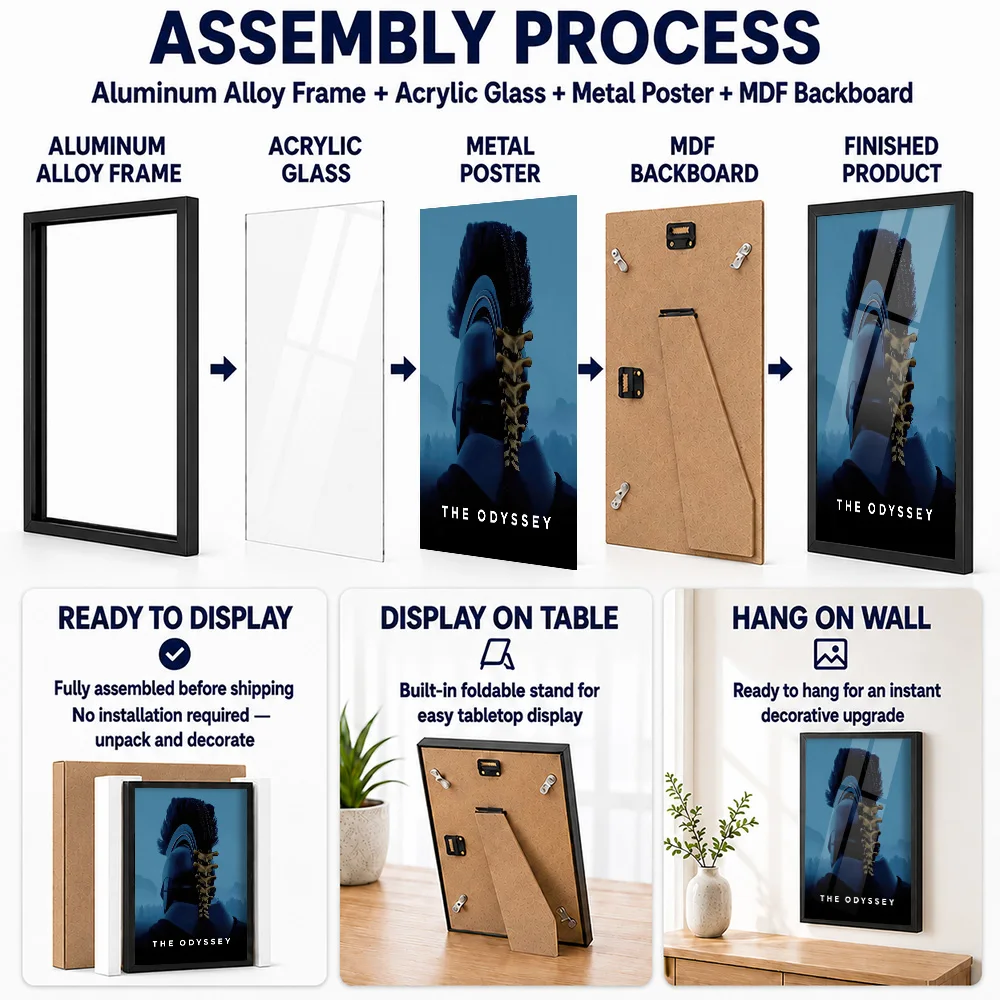 The Odyssey Movie Metal Poster With Aluminum Alloy Frame Personalized Photo Monumental Screen Style Wall Art For Home Theater
