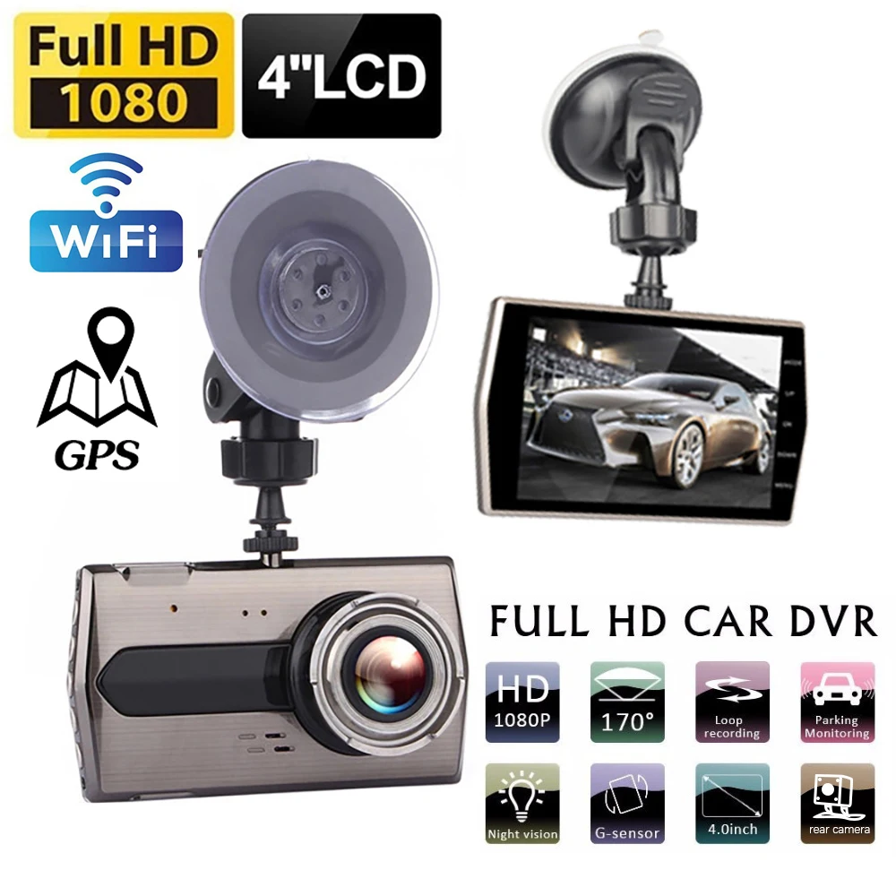 

Car DVR WiFi GPS Dash Cam 1080P HD Vehicle Camera Drive Video Recorder Night Vision Car Accessories Auto Black Box Rear View