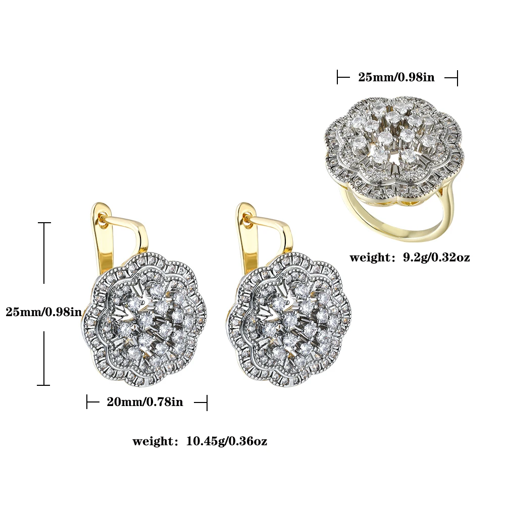 Crystal inlaid inlaid Embarrite earrings Copper 18K Golden Fashion Jewelry Ms. Retro Luxury Party Banquet Festival
