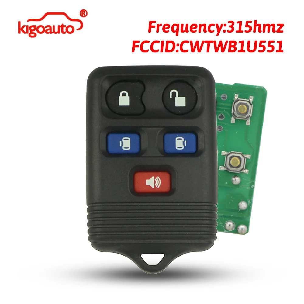 

kigoauto FCC CWTWB1U551 remote fob 5 button 315Mhz for Ford Windstar Freestar PN 3F2T-15K601-AB