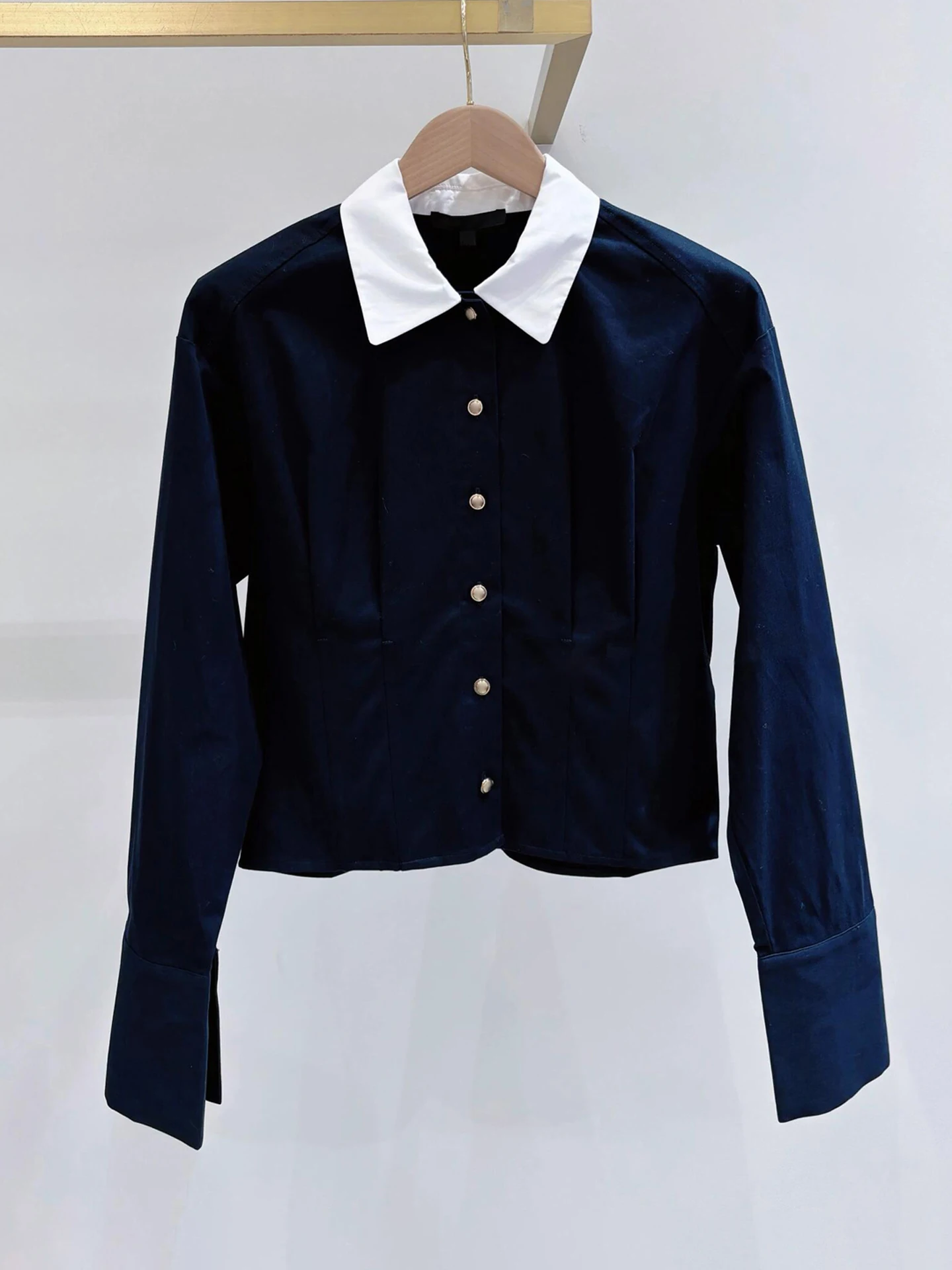 

M Home Nan You High End Women's Faion 2025 Autumn New Small Fraance Sle High Collar irt Top Simple Commute Sle Long...