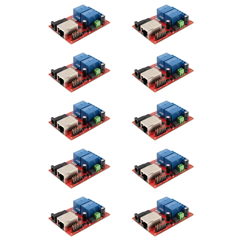 10X LAN Ethernet 2-Way Relay Board Delay Switch TCP/UDP Controller Module WEB Server