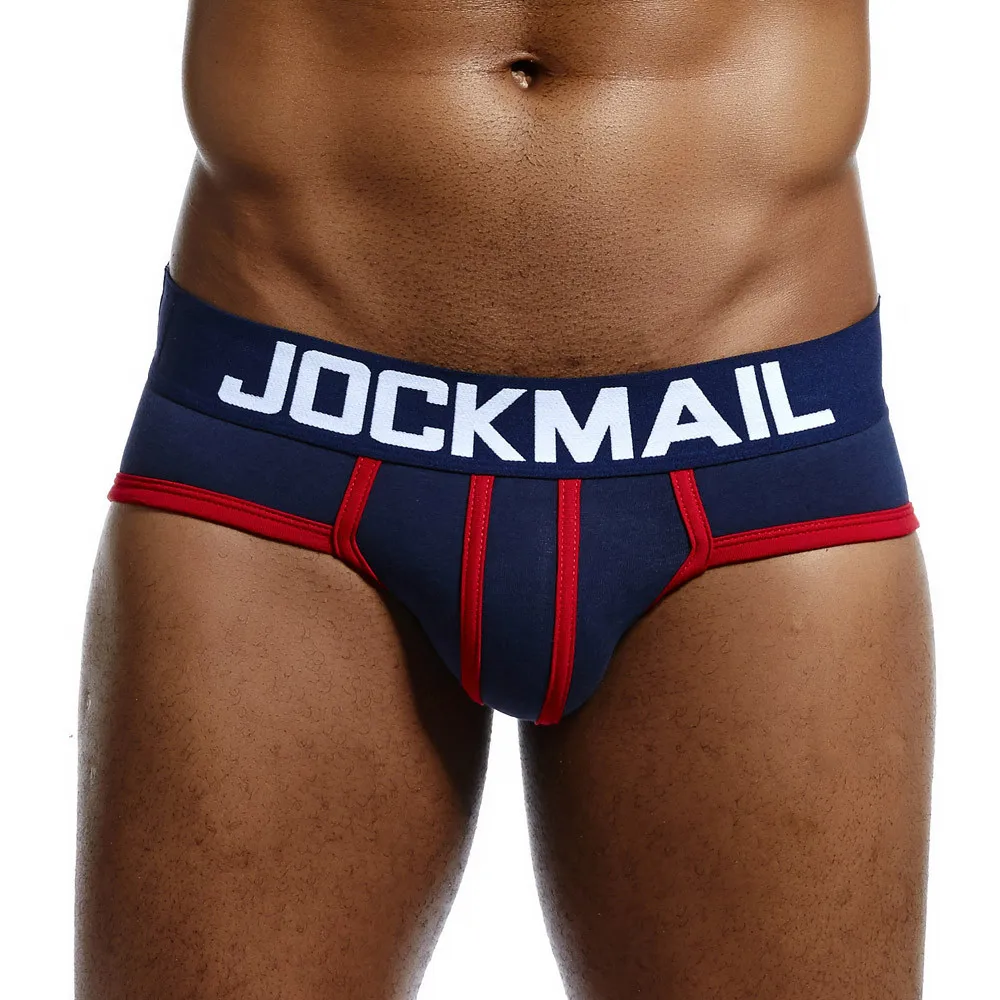 Jockmail Mens Underwear Boxers Shorts Homme Panties Man Solid Color Pouch Underpants Male Briefs Ropa Interior Hombre
