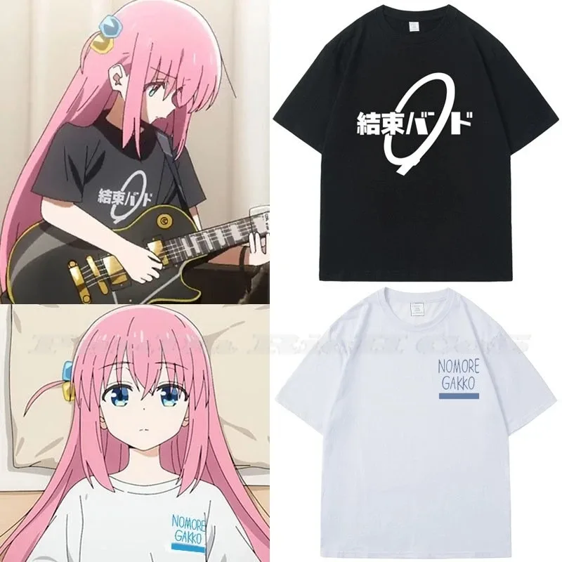 lili 123¡Unisex Anime Cos BOCCHI LA ROCA! Hitori Gotoh Ijichi Nijika disfraz negro algodón pantalón corto Casual Camiseta falda mujer Hallo