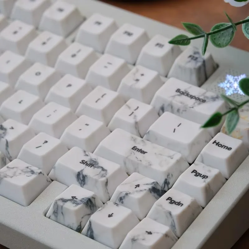 Marble 2.0 Mechanical Keyboard Keycaps 144 Key Five Sided Sublimation Process 1.8mm Wall Thickness Tablet Laptop Keyboard Keycap