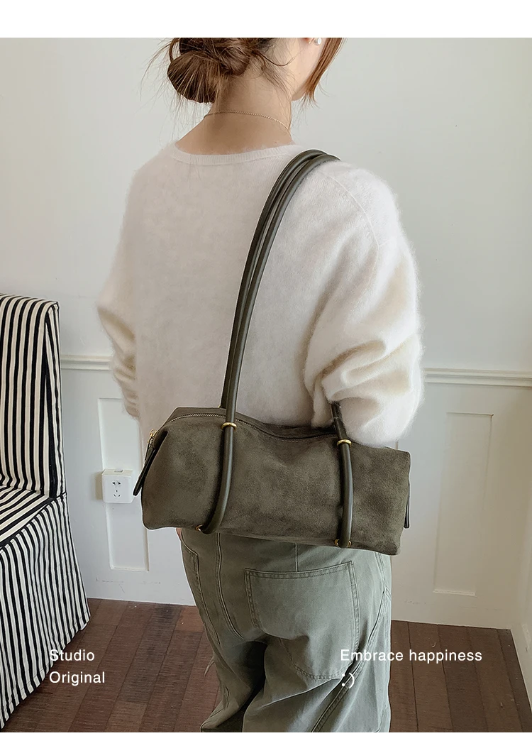 Bolso de Hombro Retro Estilo Francés para Mujer, Nuevo Modelo 2026, Ligero, de Lujo, Pequeño, de Alta Gama, Tipo Bowling
