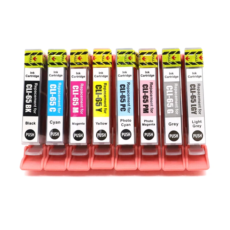 1pcs~40pcs CLI-65 ink Cartridge CLI65 Compatible for For Canon Pixma pro-200 Printer Color INK CARTRIDGE BK,C,M,Y,PC,PM,GY,LGY