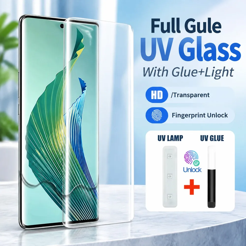 3PCS Full Glue Screen Protector For Samsung Galaxy S20 Ultra S20+ S20 UV Tempered Glass For Samsung Galaxy S20 FE S26 Ultra S26