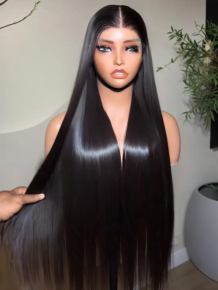 

210 Density 30 40 Inch 13x6 Lace Front Human Hair Wig Straight Human Hair Wigs 13x4 HD Transparent Bone Straight Lace Front Wigs