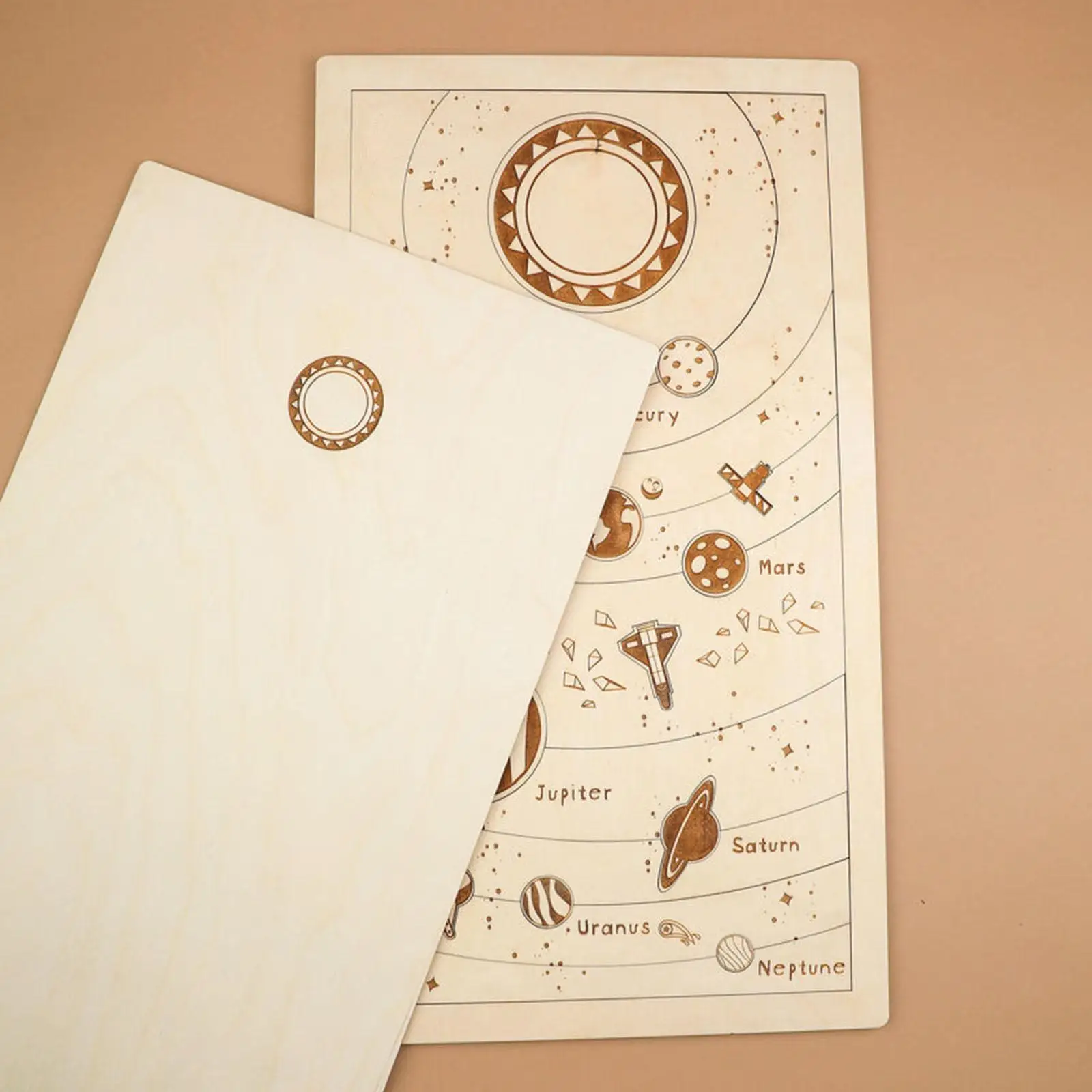 

Solar System Model Board Educational Puzzle Montessori for Boys