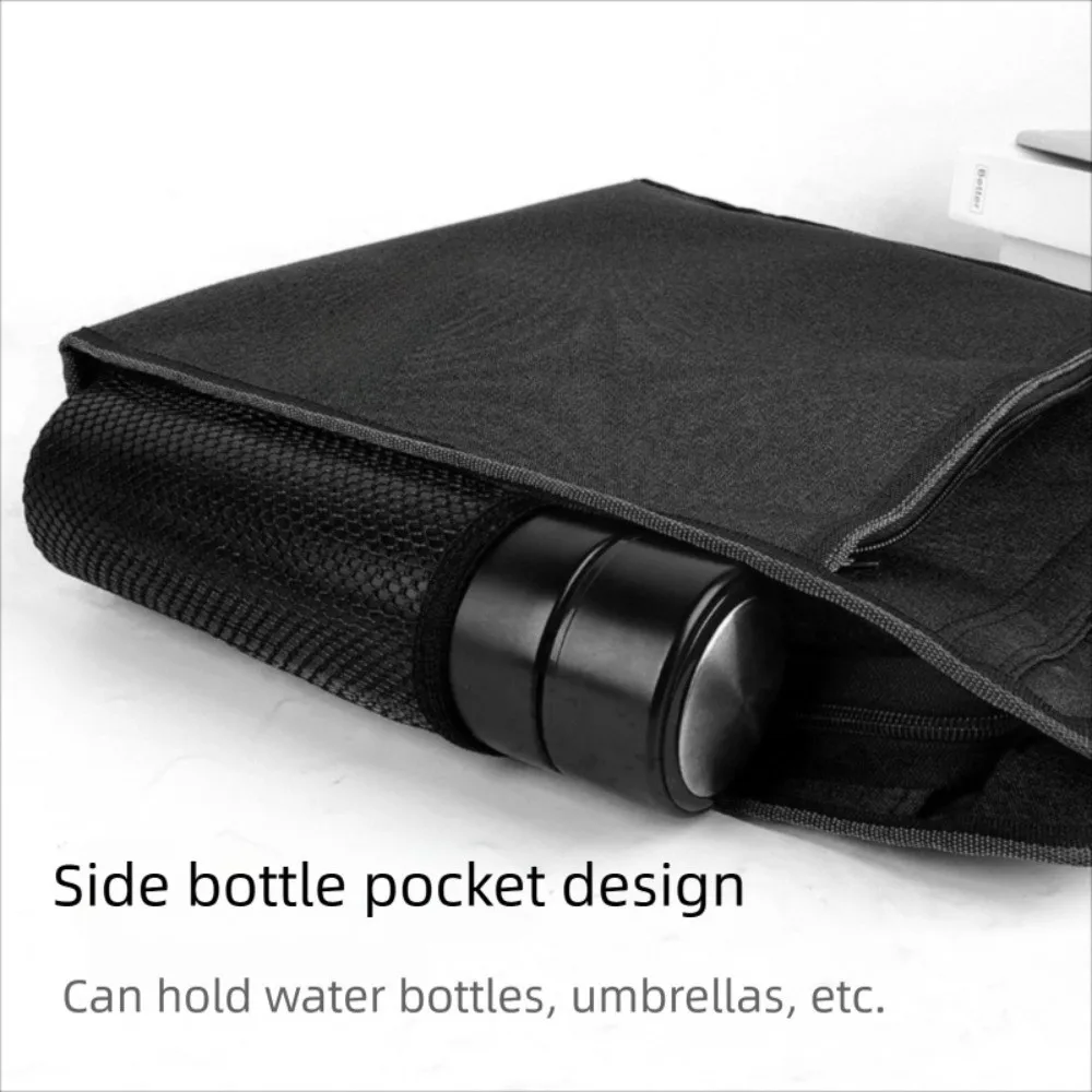 

Waterproof Zippered Document Bag with Handle Oxford File Storage Handbag Large Capacity Thickened Students Portable Bag