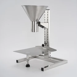 Stainless Steel Feeding Hopper with Support Stand Vacuum Bag Sub-Packing Funnel Manual Filling Funnel