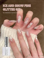 6ml Milky White Gel Nail Polish, Soak Off UV Semi Permanent Christmas Snowflake Phototherapy Gel, Can Be Used For Christmas