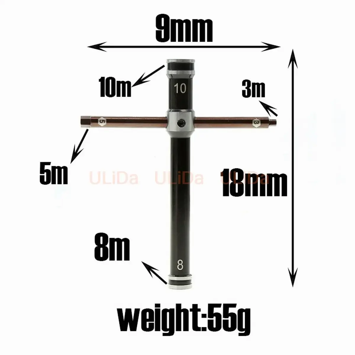 Cross Wrench Socket Sleeve Mini Spanner RC Car Truck Model Wheel Repair Disassembly Assembly Spare Hex Driver Hexagon Spanner