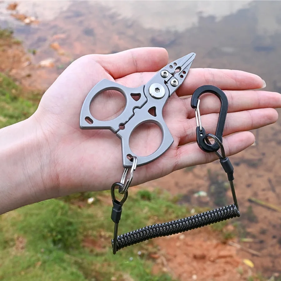 كماشة صيد للمياه المالحة، كماشة صيد من الفولاذ المقاوم للصدأ مع حلقة مقسمة، مزيل خطاف الصيد، قواطع كربيد التنغستن، هدية صيد السمك