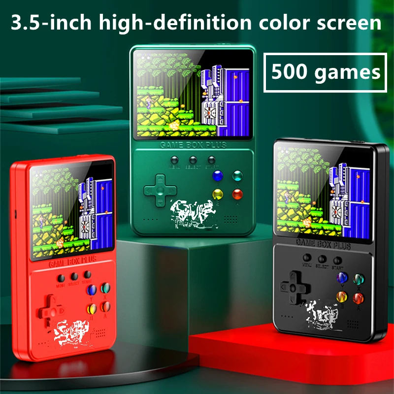 Handheld Retro Game Console Childhood Classic Games Mini Double Children Video Game Player With 5000mAh Power Bank