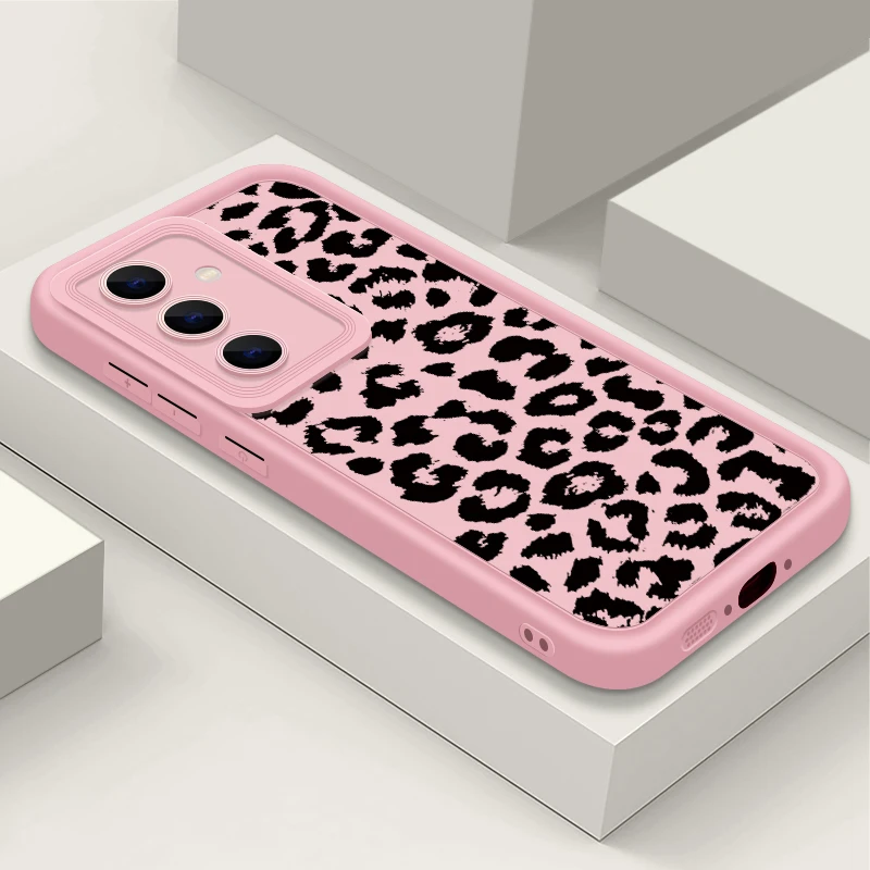Leopardenmuster Silikonhülle für Samsung Galaxy S26 S25 S23 Ultra S24 FE A57 A56 A55 A16 A17 A18 A37 A15 5G Weiche TPU Handyhülle – Detail 10