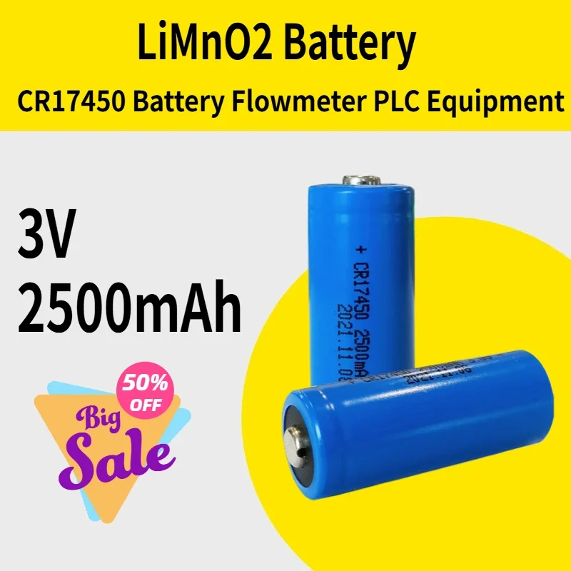 SWZY NEW CR17450 3V 2500mah Column Lithium Manganese Battery Intelligent Water Meter Instrument, Battery Flowmeter PLC Equipment