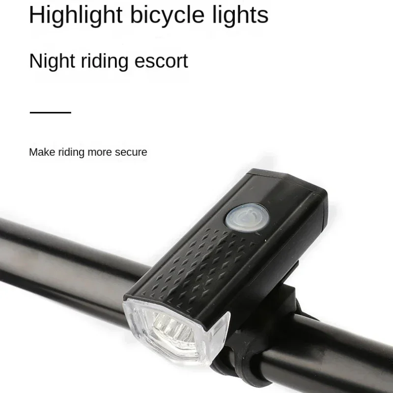 USB Rechargeable Bike Light Set Front Light with Taillight Easy to Install 3 Modes Bicycle Accessories for the Bicycle