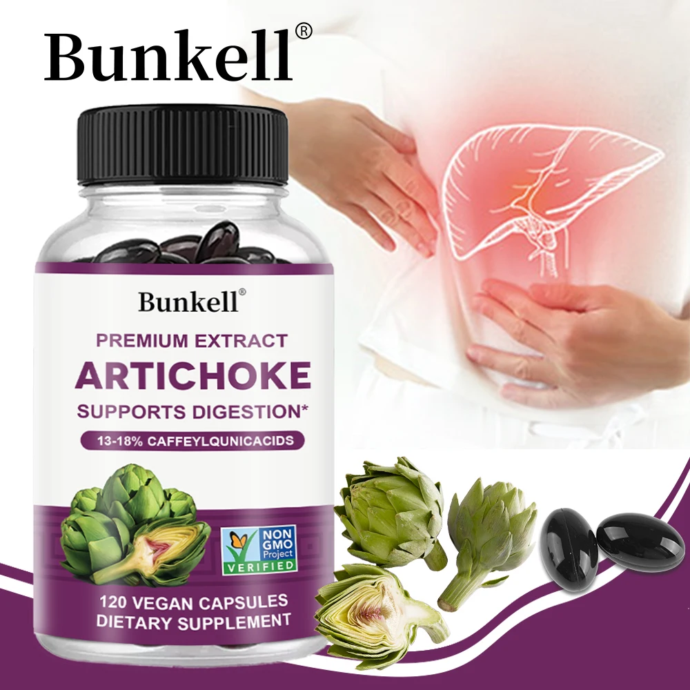 Extracto de alcachofá, 13-18% de ácidos cafealogquímicos, suplemento dietético, apoya la digestión, la salud del hígado y la bilis, cardiovascular