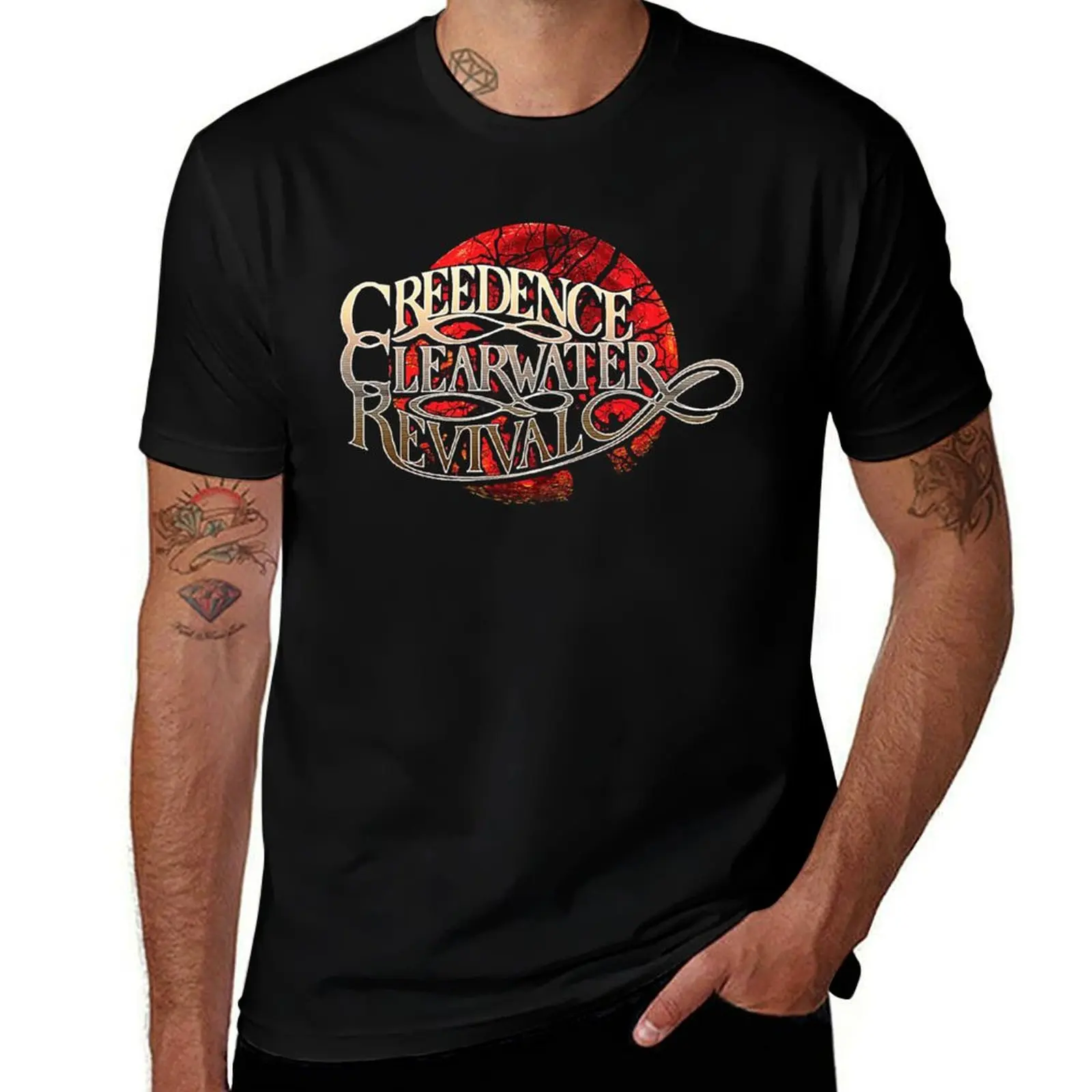 Creedence Clearwater Revival For Fans T-Shirt Plus Size Basic Cotton T-Shirt