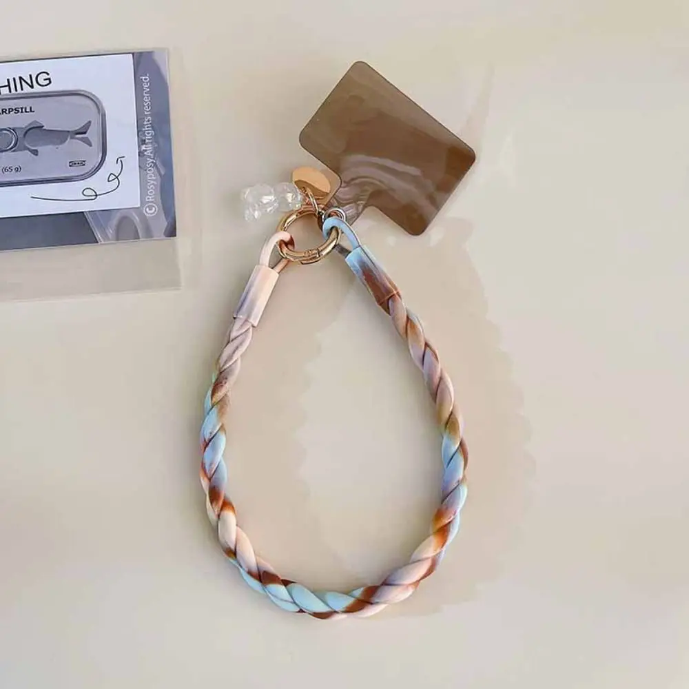 

Anti Loss Phone Charm Wrist Strap Luminous Woven Mobile Phone Lanyard Cute Bear Luminous Bear Phone Straps Girls