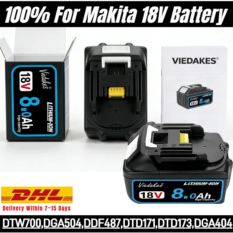 

Low Self-Discharge 12.0Ah for makita 18v battery 6ah suitable for DDF487,DTD171,DTD173 18v tools for makita 18v werkzeug